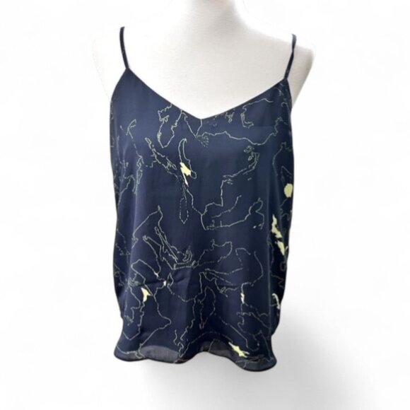 Philosophy Navy &‎ Green Camisole Blouse Size M Boardroom to Beach Bar Approved - Picture 1 of 9